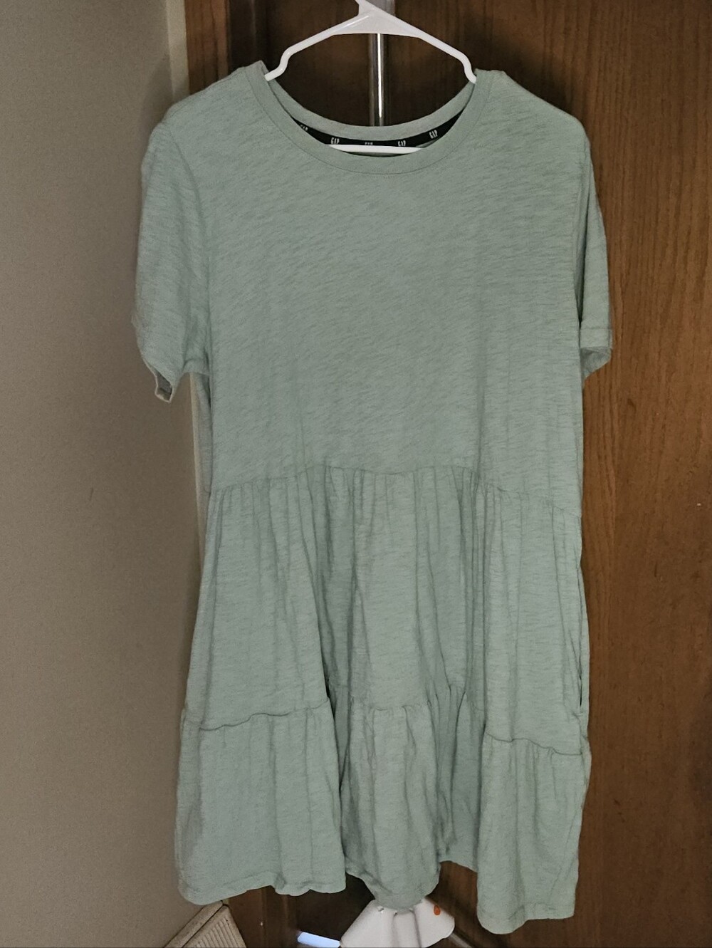 Tiered Short Sleeve Dress - Mint Green